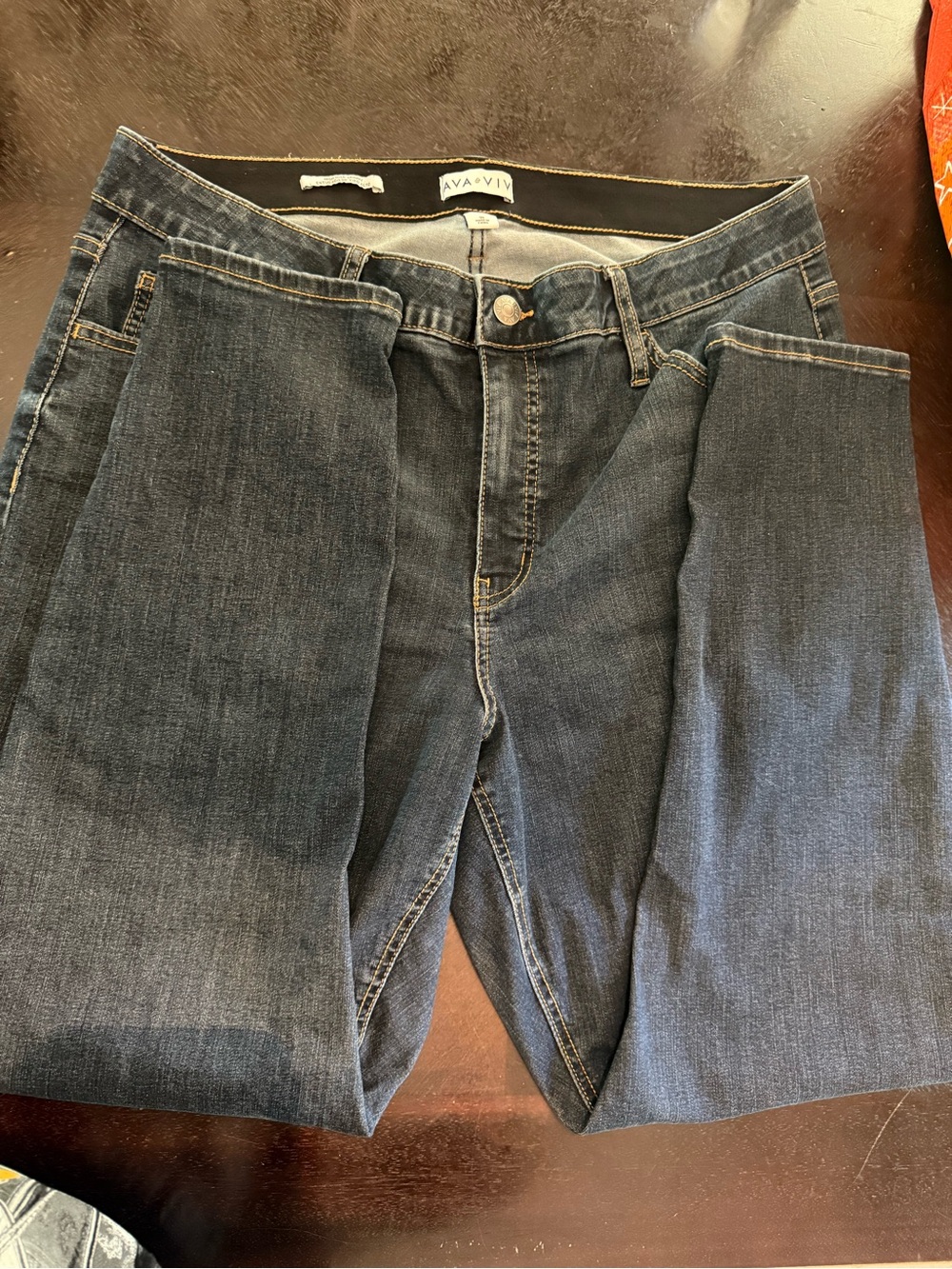 Ava & Viv Indigo Stretch Straight-Leg Jeans